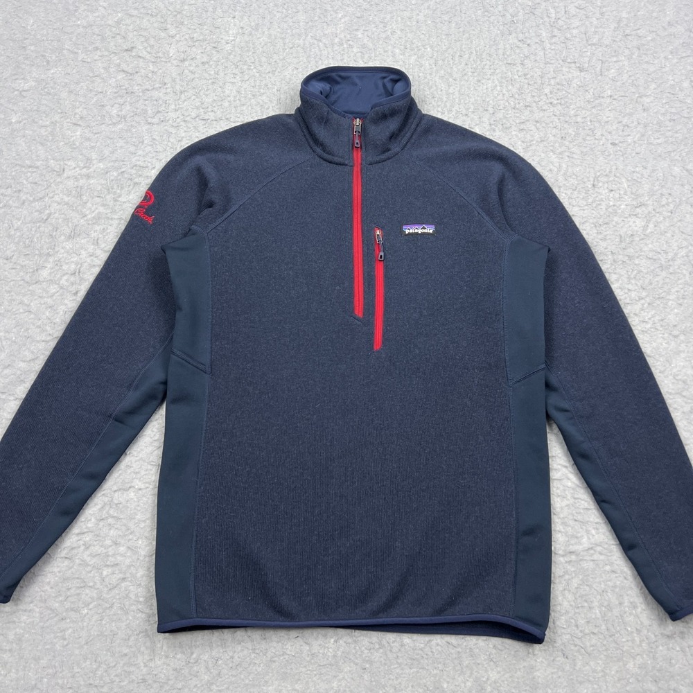 Patagonia Fleece Mens Medium Navy Blue Performance Better Sweater 1/4‎ Zip 25523